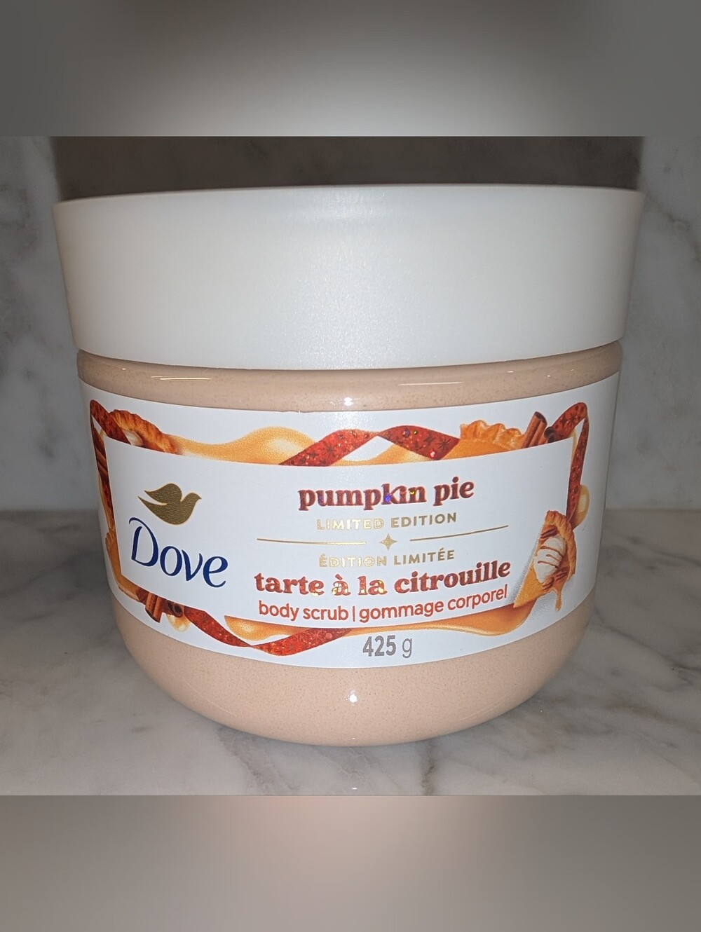 🆕 Dove Pumpkin Pie Limited Edition Body Scrub Full Size 425 g Holiday Treats 🎃